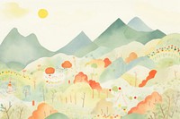 Japan backgrounds painting outdoors. AI generated Image by rawpixel.