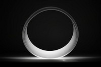 A black and white photo of a circular object sphere illuminated technology. AI generated Image by rawpixel.