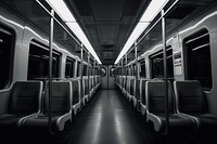 Black and gray train interior vehicle subway transportation. AI generated Image by rawpixel.