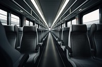 Black and gray train interior airplane vehicle transportation. AI generated Image by rawpixel.