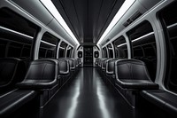 Black and gray train interior architecture vehicle subway. AI generated Image by rawpixel.