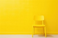 Yellow furniture chair wall. AI generated Image by rawpixel.