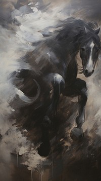 Horse painting animal mammal. AI generated Image by rawpixel.