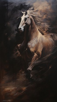 Horse stallion painting animal. 