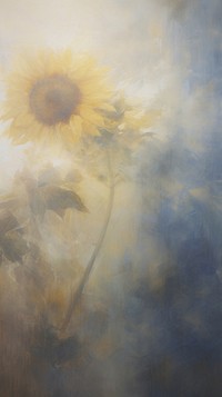Sunflower painting plant inflorescence. AI generated Image by rawpixel.