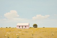 Naive architecture landscape grassland. AI generated Image by rawpixel.