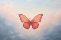 Butterfly outdoors nature cloud. AI generated Image by rawpixel.