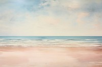 Beach outdoors painting horizon. AI generated Image by rawpixel.