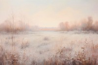 Winter landscape painting outdoors. AI generated Image by rawpixel.