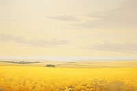 Yellow landscape outdoors painting. AI generated Image by rawpixel.