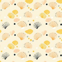 Pastel yellow Japanese brush paint pattern backgrounds repetition. AI generated Image by rawpixel.