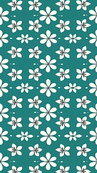 Thai jasmine pattern backgrounds repetition turquoise. AI generated Image by rawpixel.