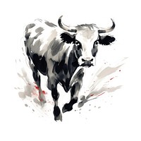 Cow chinese zodiac livestock cattle mammal. AI generated Image by rawpixel.