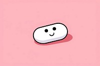 Pill cartoon line anthropomorphic. AI generated Image by rawpixel.