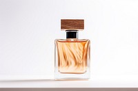 Woody perfume bottle cosmetics white background container. AI generated Image by rawpixel.