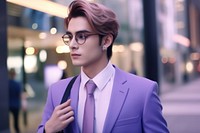 Mature handsome Korean entrepreneur glasses adult tie. AI generated Image by rawpixel.