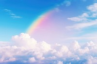 Sky with rainbow outdoors nature tranquility. AI generated Image by rawpixel.