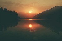 Sunrise landscape outdoors nature. AI generated Image by rawpixel.