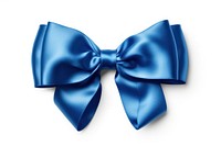 Decorative blue bow ribbon white background celebration. AI generated Image by rawpixel.