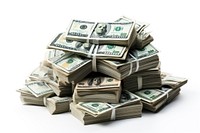 Stack of money dollar white background investment. AI generated Image by rawpixel.