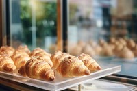 Pastries in a bakery croissant bread food. 