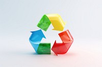 Recycle icon symbol white background recycling. AI generated Image by rawpixel.