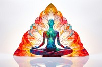 Yoga meditation art spirituality cross-legged. AI generated Image by rawpixel.