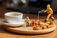 Miniatures cup table food. 