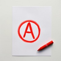 A with plus letter circle paper text. AI generated Image by rawpixel.