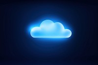 Blue clouds neon light effects backgrounds technology night. AI generated Image by rawpixel.
