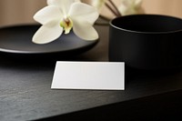 Business card flower table cup. AI generated Image by rawpixel.