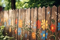 Hand painting outdoors nature fence. AI generated Image by rawpixel.