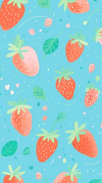 Strawberries strawberry wallpaper pattern. AI generated Image by rawpixel.