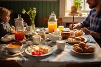 Scandinavian breakfast furniture brunch. AI generated Image by rawpixel.