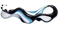 Blue creativity splashing abstract. AI generated Image by rawpixel.