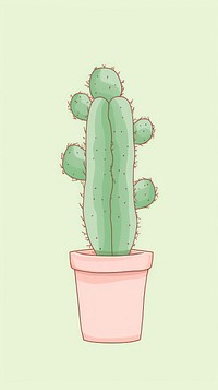 Cactus cartoon plant houseplant. AI generated Image by rawpixel.