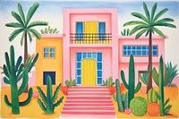 House architecture building hacienda. AI generated Image by rawpixel.
