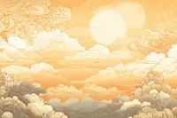 The sun and clouds landscape outdoors pattern. AI generated Image by rawpixel.