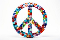 Peace icon shape art white background creativity.