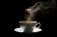 Coffee fog effect smoke saucer drink. AI generated Image by rawpixel.
