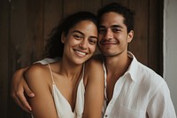 Latinx couple smile adult affectionate. AI generated Image by rawpixel.