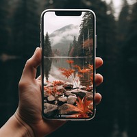 Iphone screen photography nature photographing. AI generated Image by rawpixel.