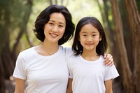 Mother and daughter t-shirt family child. AI generated Image by rawpixel.