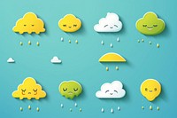 Weather icons cloud rain anthropomorphic. AI generated Image by rawpixel.