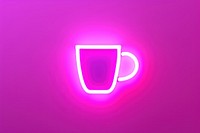 Pastel neon coffee cup light purple drink. AI generated Image by rawpixel.