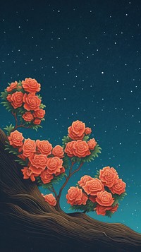 Roses outdoors pattern nature. AI generated Image by rawpixel.