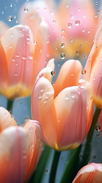 Tulips flowers outdoors nature petal. AI generated Image by rawpixel.