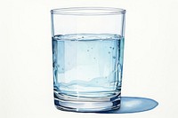 Water glass white background refreshment. AI generated Image by rawpixel.