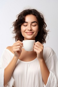 Coffee mug portrait smile. AI generated Image by rawpixel.