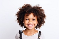 Black girl portrait smiling child. AI generated Image by rawpixel.